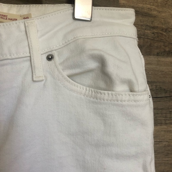 Levi’s White High Rise Skinny Jeans Size 29 - Picture 4 of 9